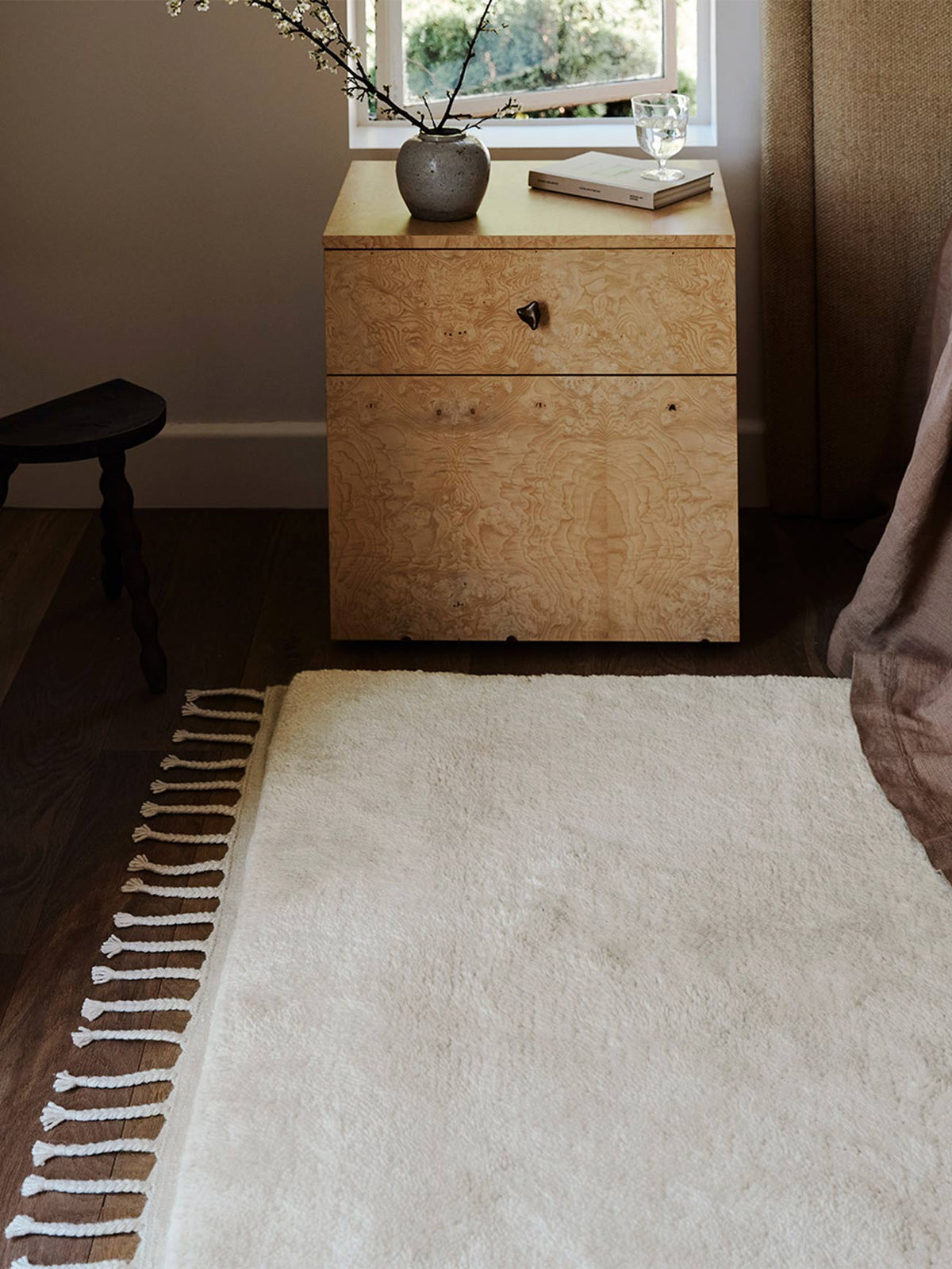 Petra rug in Blanc