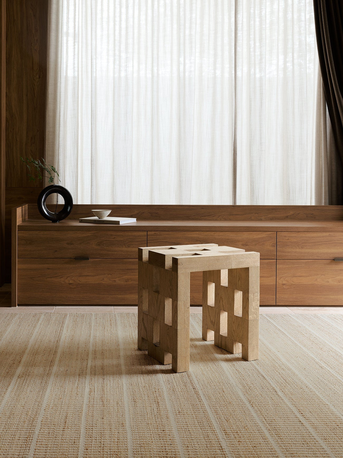 Trellis rug in Natural & Sandstone