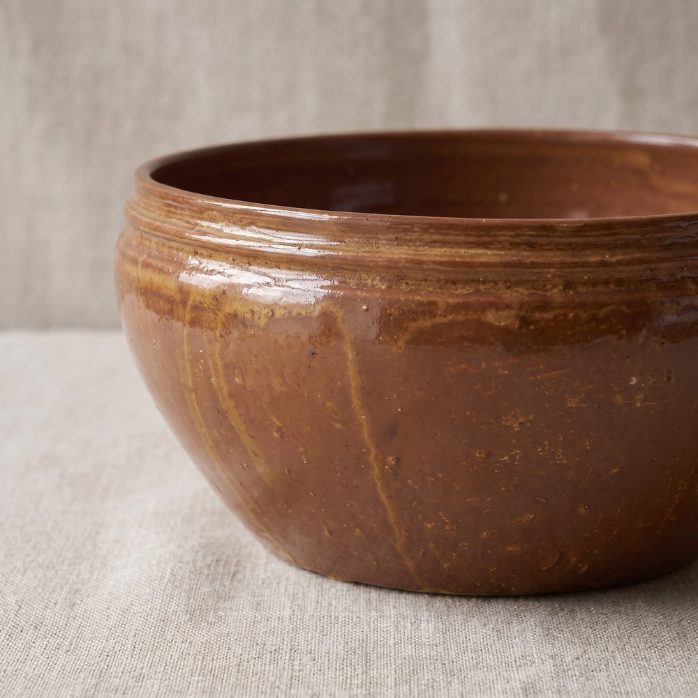 Stoneware Reactive Glaze Bowl, Brown, styled at home