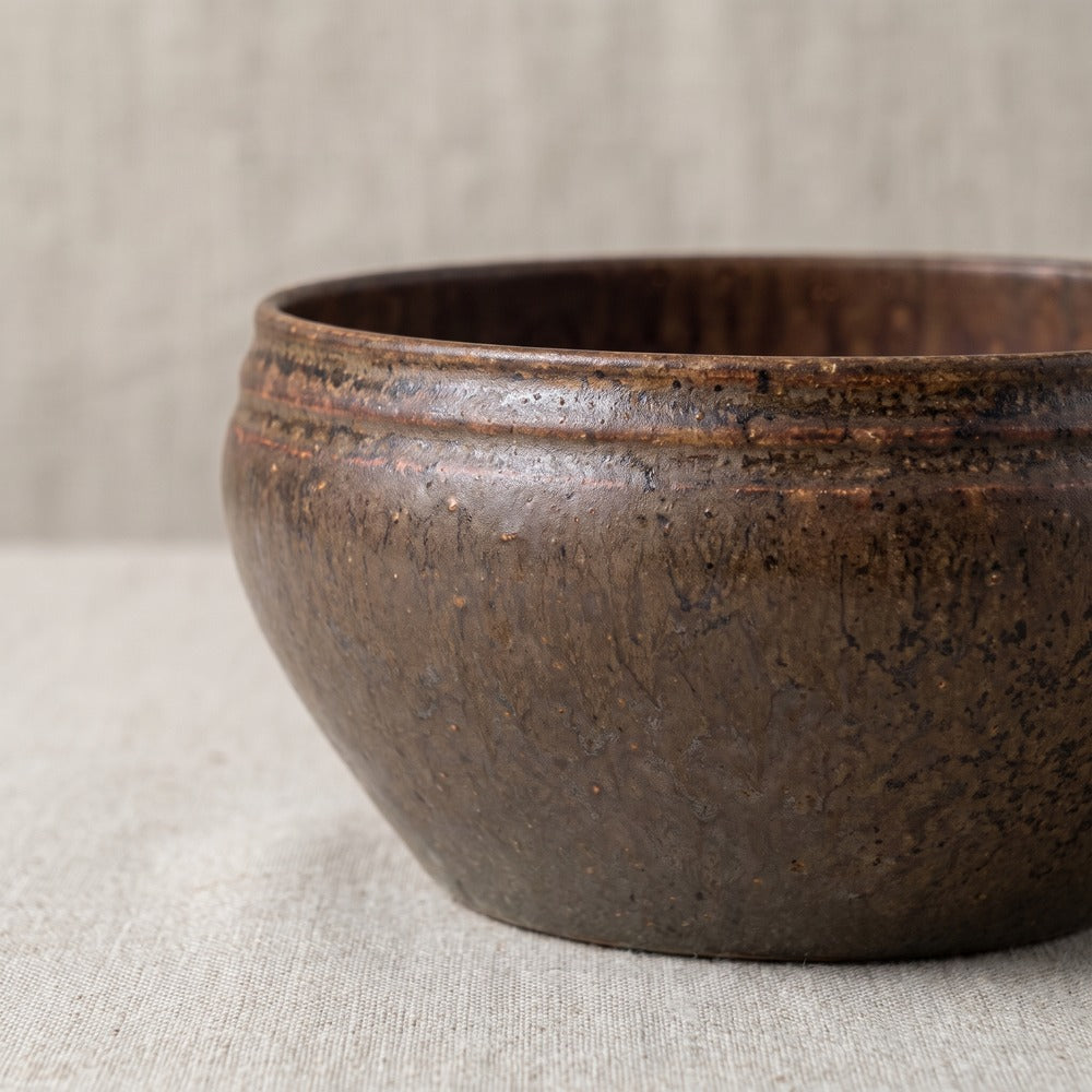 Stoneware Reactive Glaze Bowl, Dark Brown, styled at home