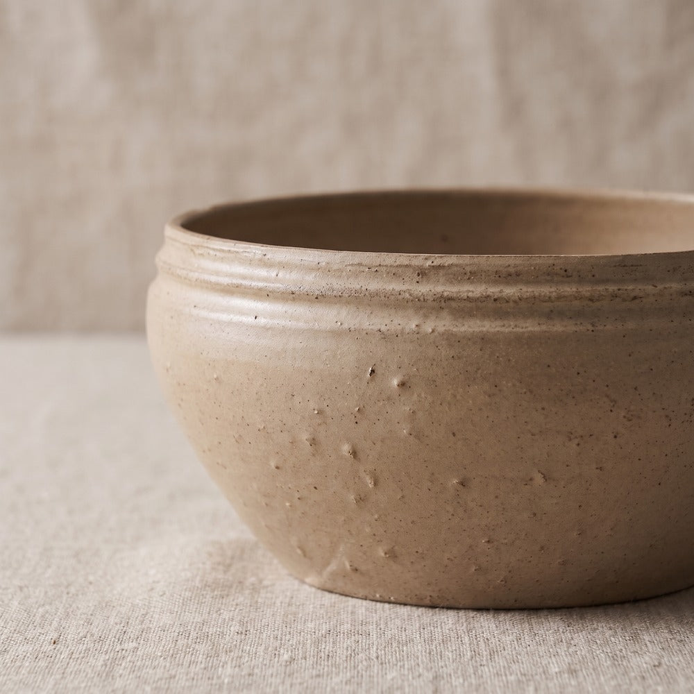Stoneware Reactive Glaze Bowl, Tan, styled at home
