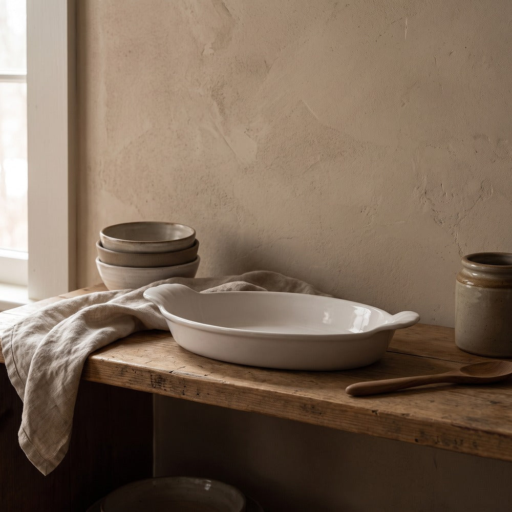 Oval Dish, styled at home