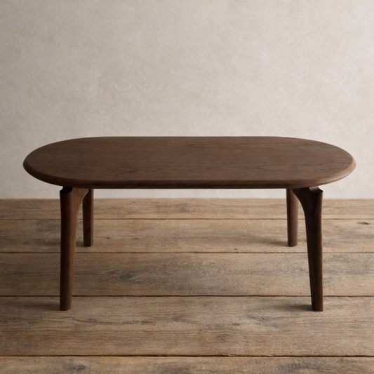 Black Walnut Oval Coffee Table