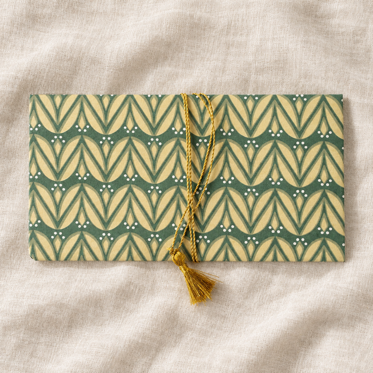 Block Print Card, Emerald