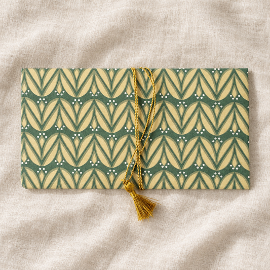 Block Print Card, Emerald