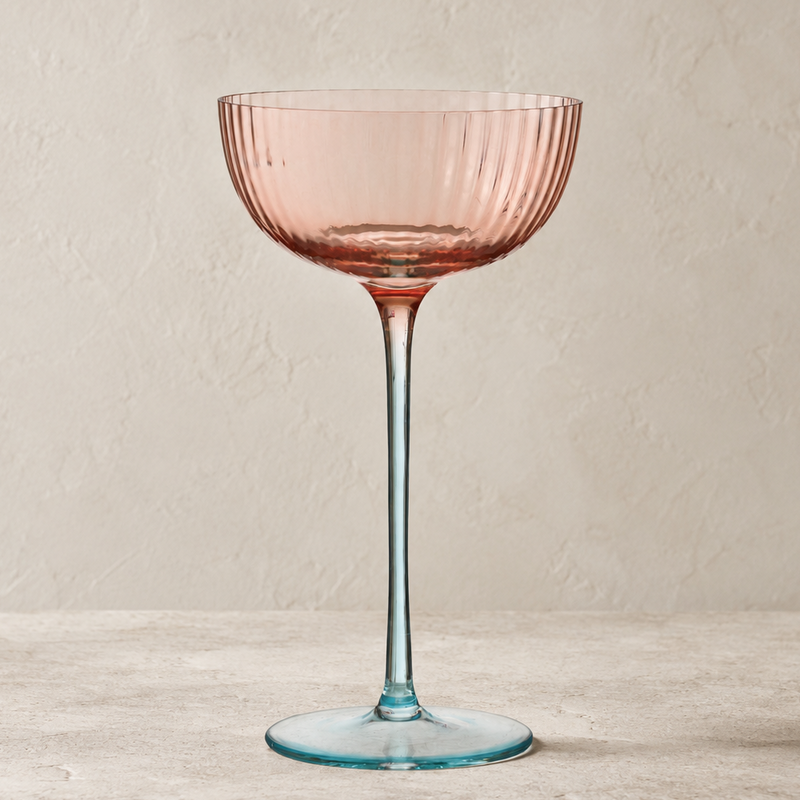 Blush & Sky Coupe Glass