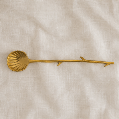Brass Shell Twig Handle Spoon