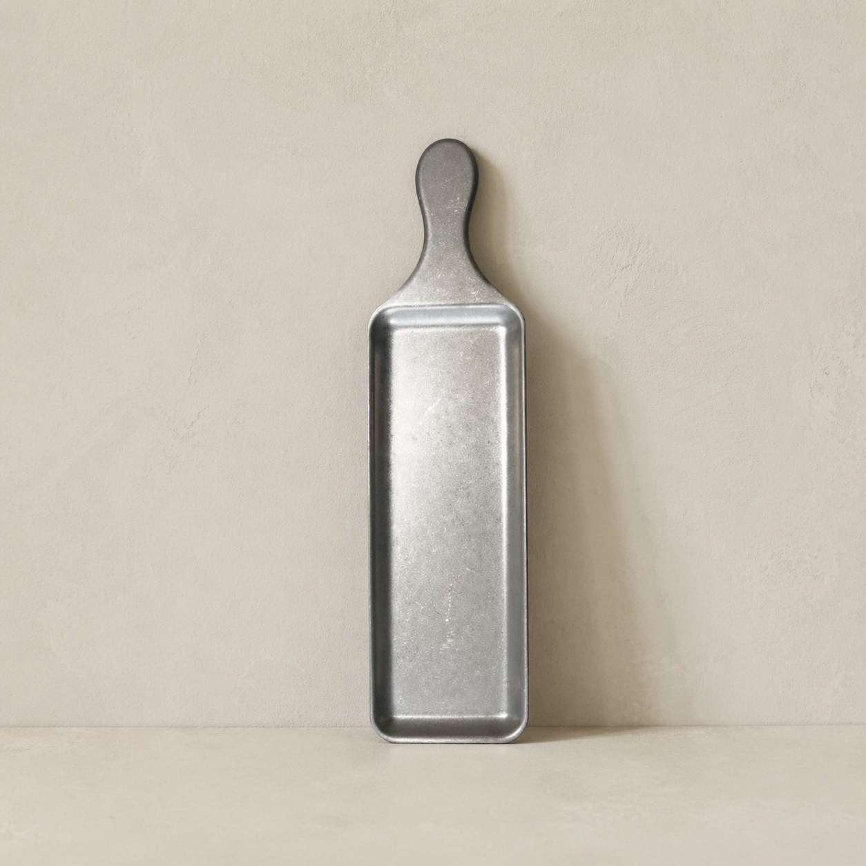Brushed Pewter Handled Serving Tray