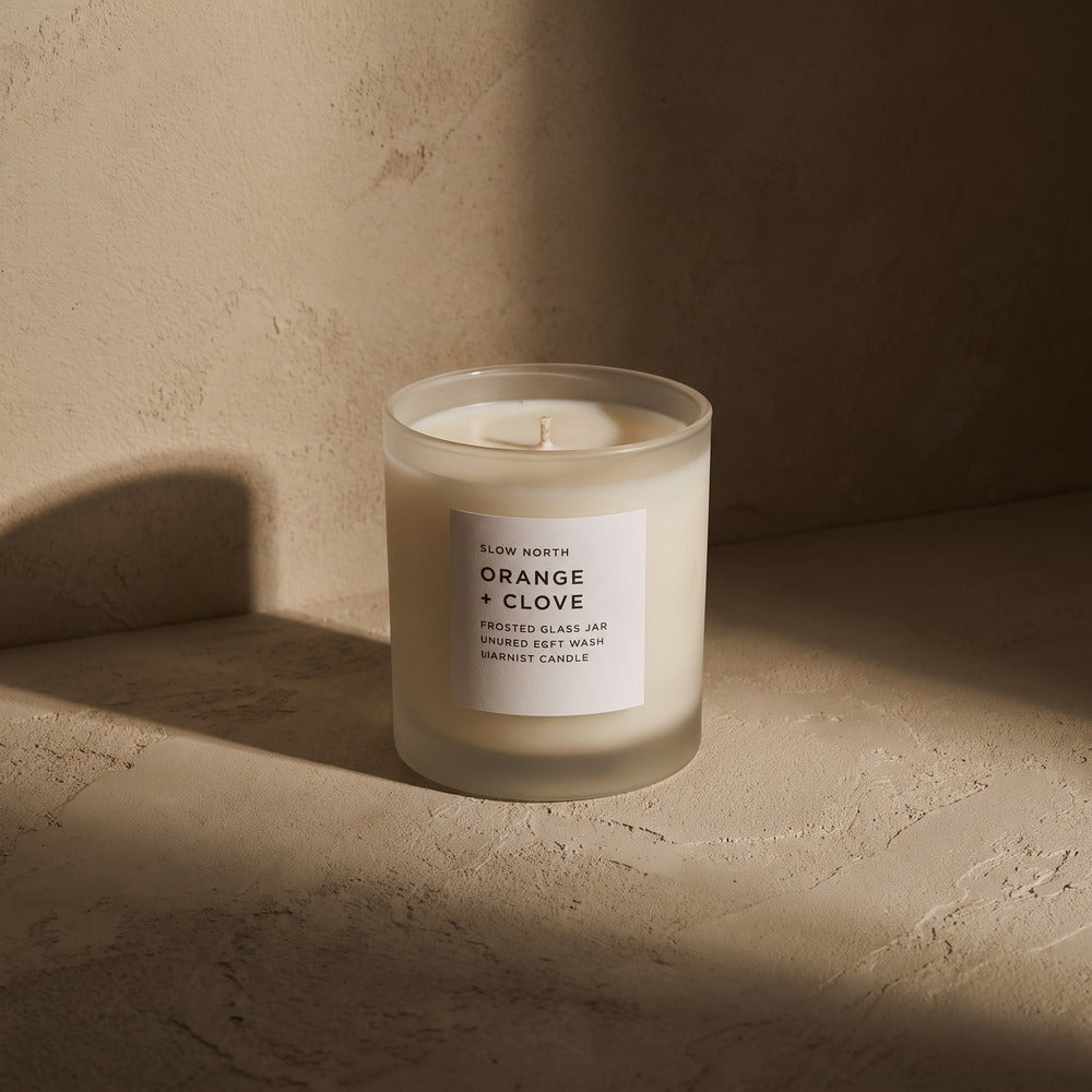 Slow North Candles, Orange + Clove