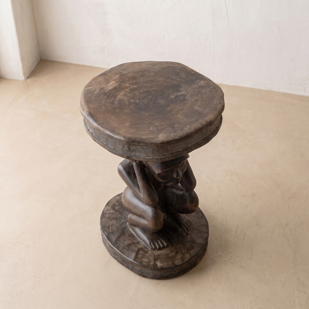 African Figural Stool, alternate view