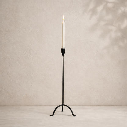 Cast Iron Footed Taper Candle Holder