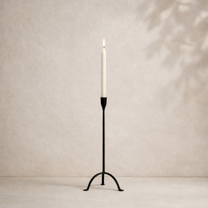 Cast Iron Footed Taper Candle Holder