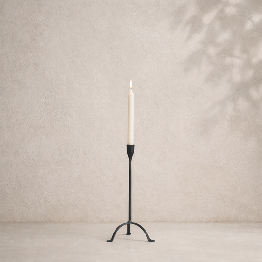 Cast Iron Footed Taper Candle Holder