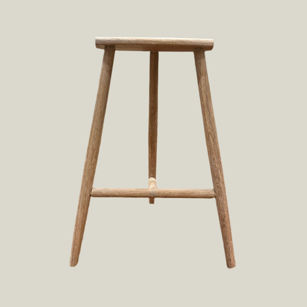 Cerused White Oak Stool