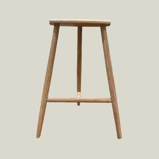 Cerused White Oak Stool