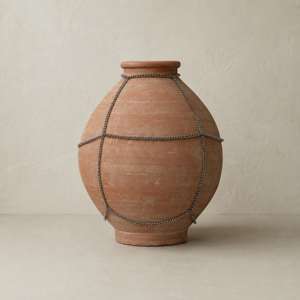 Chainwork Terracotta Vessel