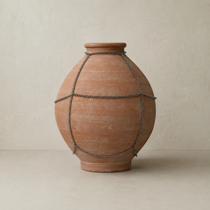 Chainwork Terracotta Vessel