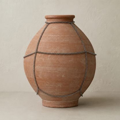 Chainwork Terracotta Vessel