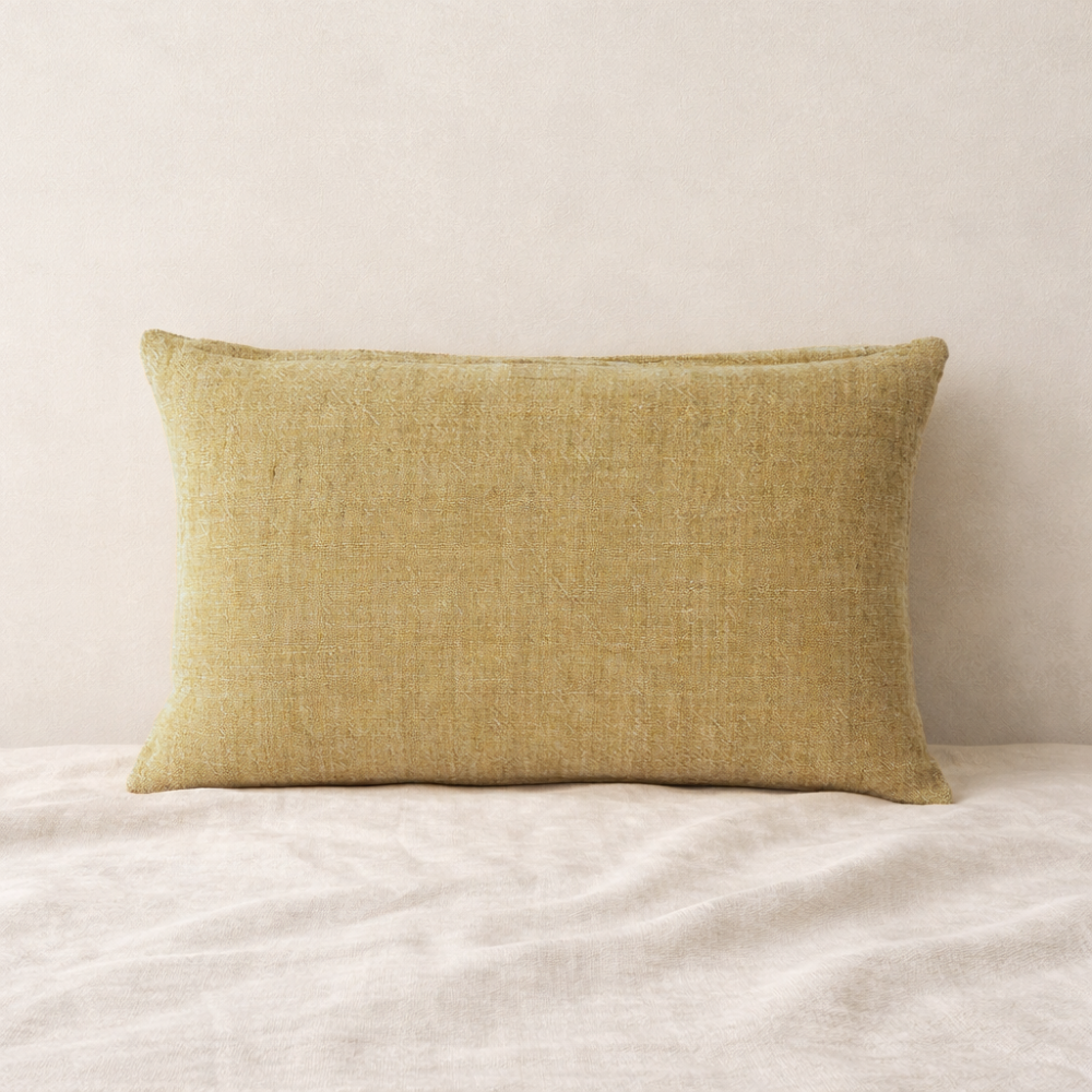 Coriander Linen Lumbar Pillow
