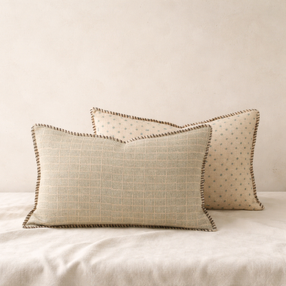 Dash Block Print Lumbar Pillow