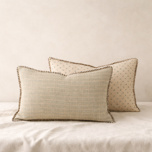 Dash Block Print Lumbar Pillow