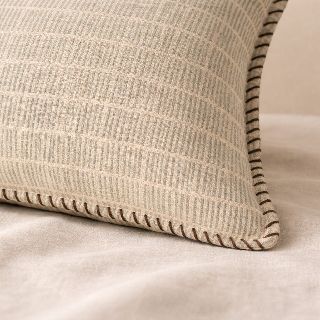 Dash Block Print Lumbar Pillow