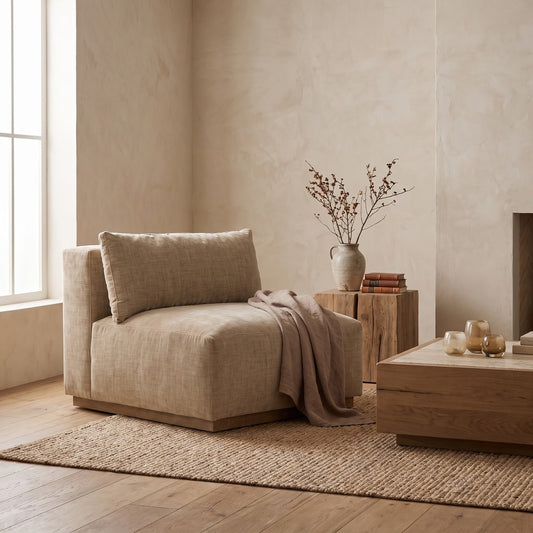 Dimitry Swivel Chair in Brick, styled at home