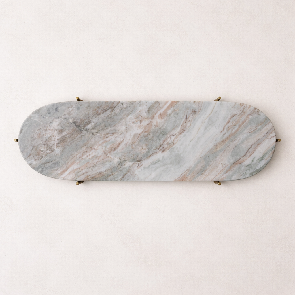 Elevated Oval Marble Tray