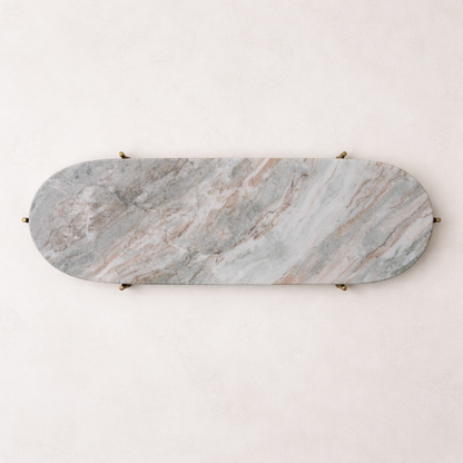 Elevated Oval Marble Tray