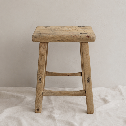 Elm Wood Hokkaido Stool