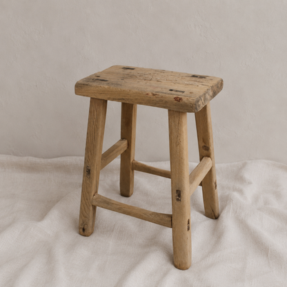 Elm Wood Hokkaido Stool