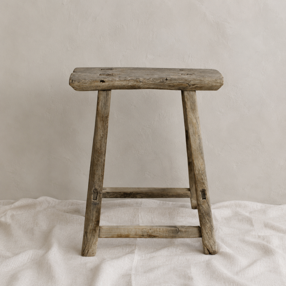 Elm Wood Hokkaido Stool