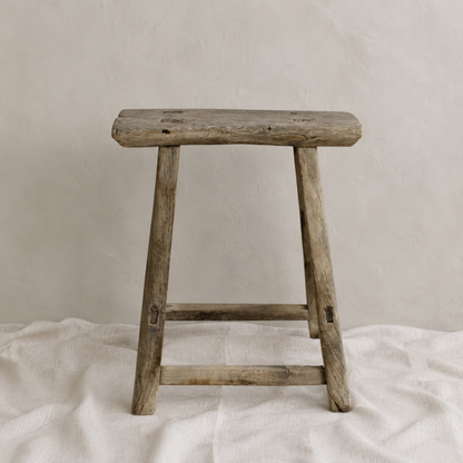 Elm Wood Hokkaido Stool