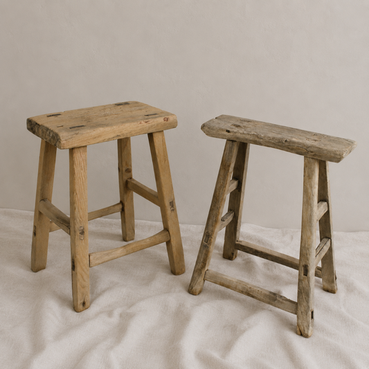 Elm Wood Hokkaido Stool