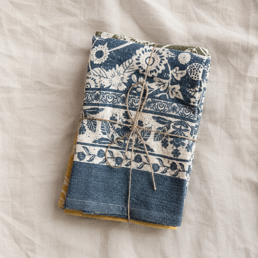Floral Cotton Tea Towels (Set of 3)
