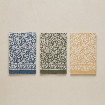 Floral Cotton Tea Towels (Set of 3)