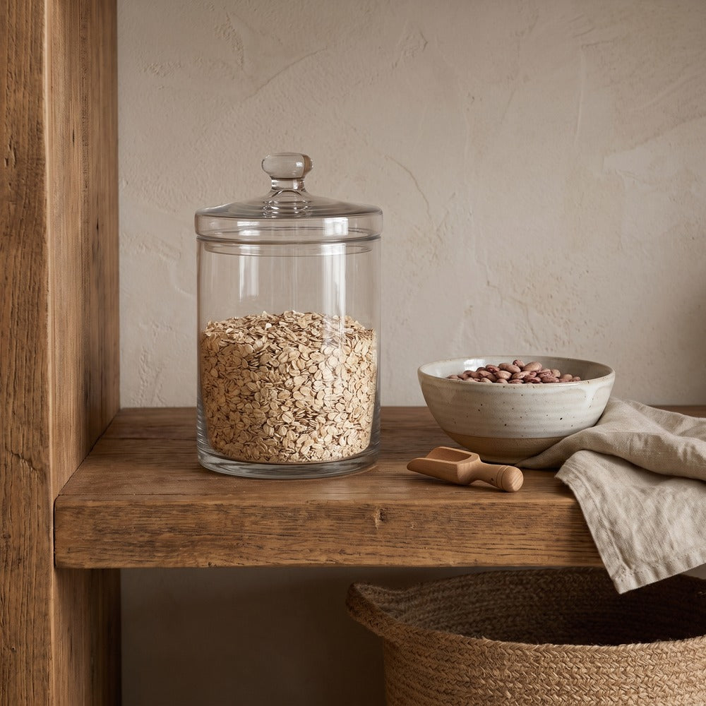 Glass Jar with Lid, Large, styled at home