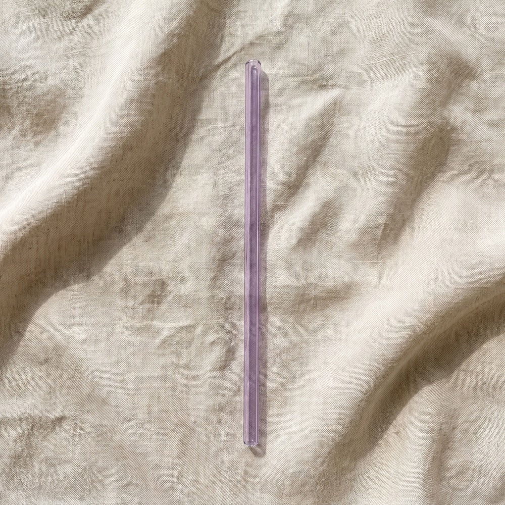 Glass Straw, Lilac, Straight