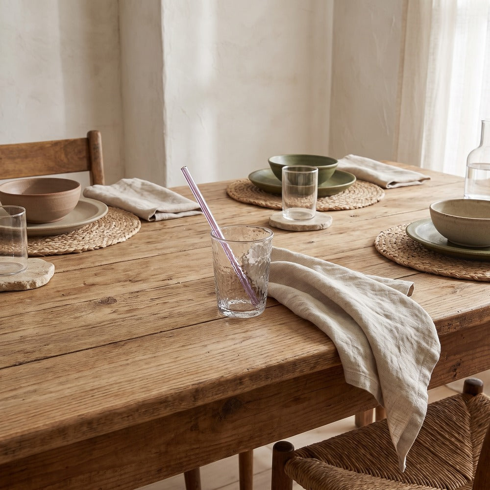 Glass Straw, Lilac, Straight, styled at home