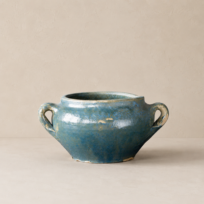 Glazed Wide Provence Jar