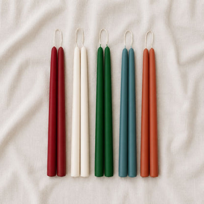 Hand-Dipped Beeswax Taper Candles