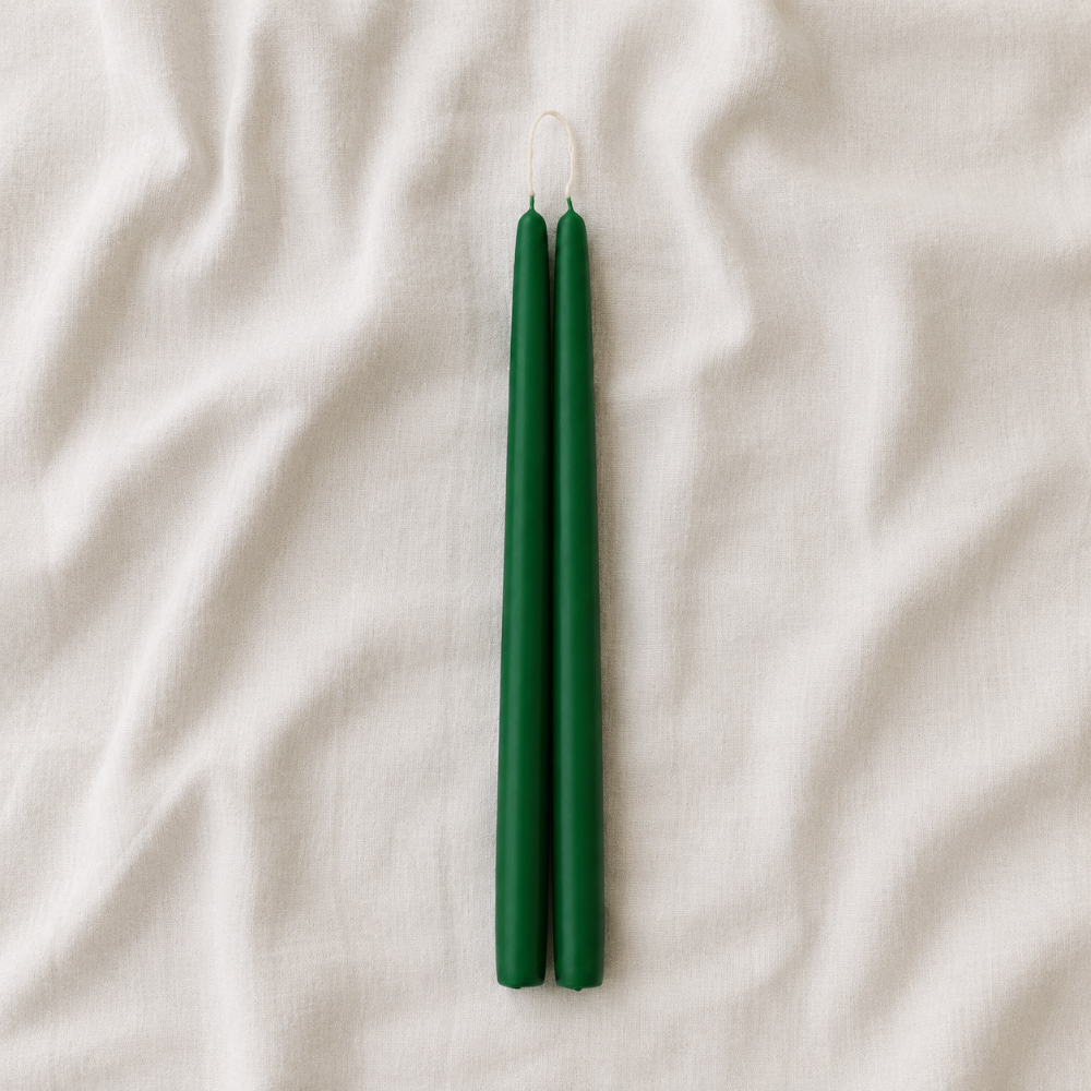 Hand-Dipped Beeswax Taper Candles