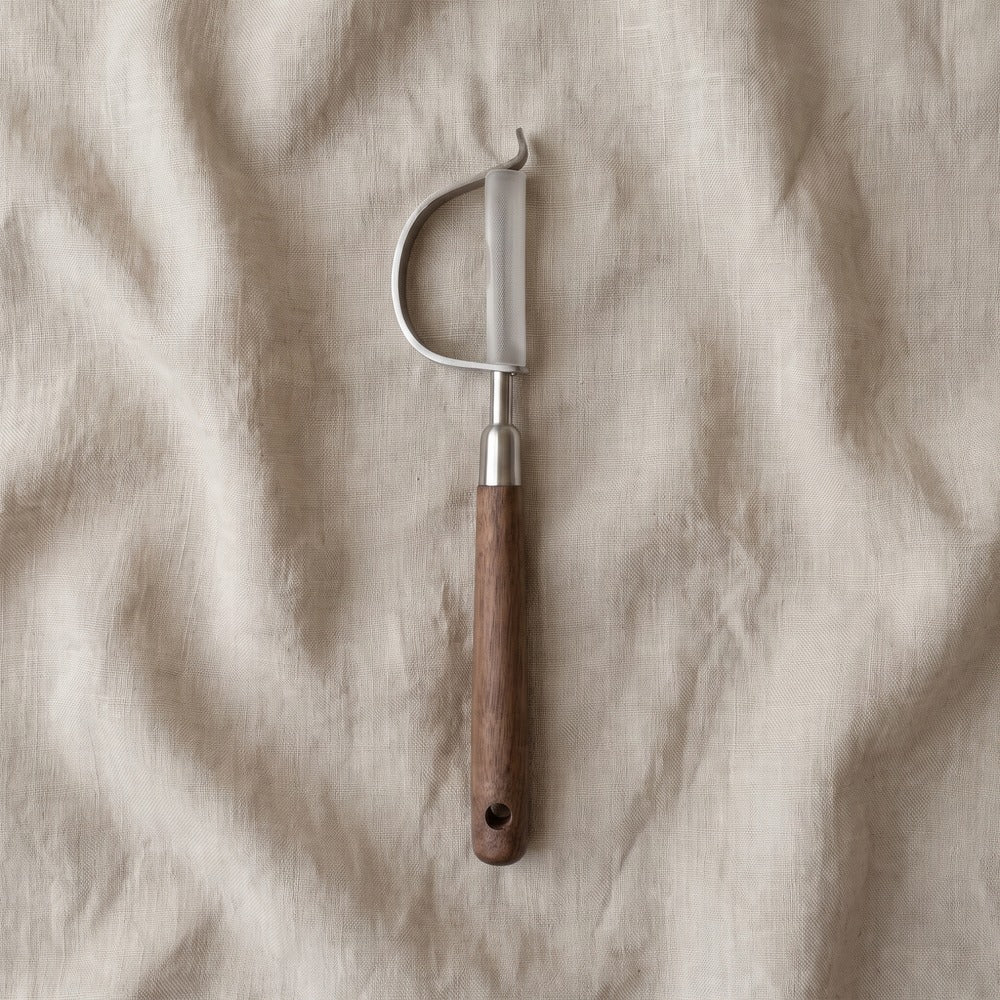 Walnut Wood Vegetable Peeler, C