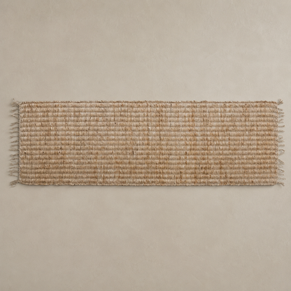 Jute & Cotton Fringed Runner - 8' x 2'6"