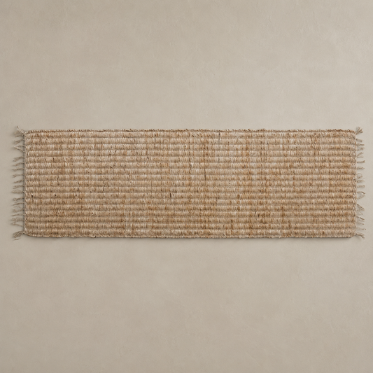 Jute & Cotton Fringed Runner - 8' x 2'6"