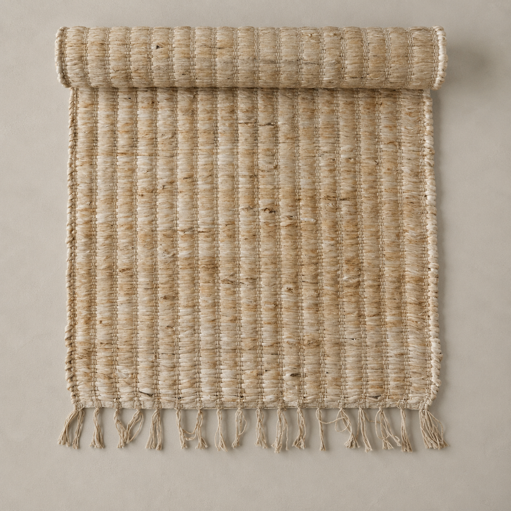 Jute & Cotton Fringed Runner - 8' x 2'6"