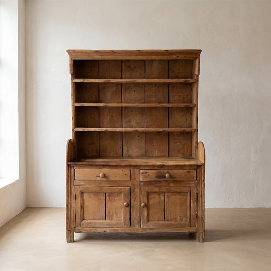 Vintage Light Wood Hutch
