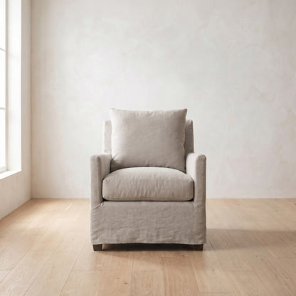 Lilah Chair in Natural Linen