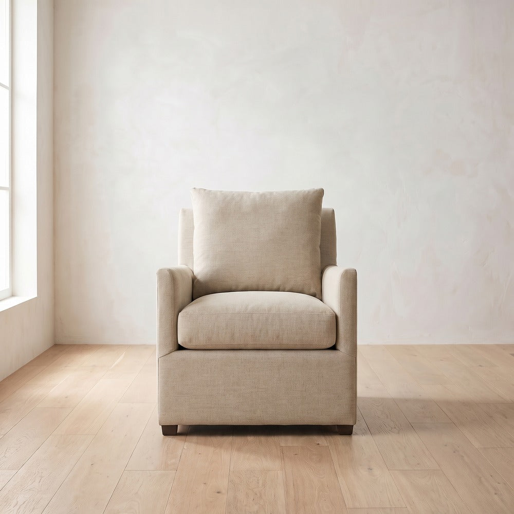 Lilah Chair in Natural Performance Linen