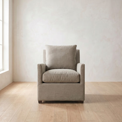 Lilah Chair in Putty Linen